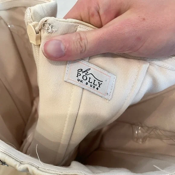 Reine Off Shoulder Tulle Skirt Mini Dress in Ivory - Picture 4 of 4